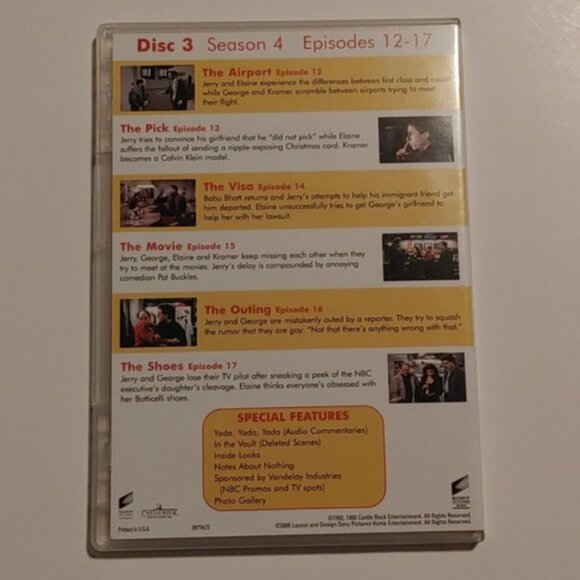 3/$13 SEINFELD complete season 4 DVD set TV series - Picture 7 of 8